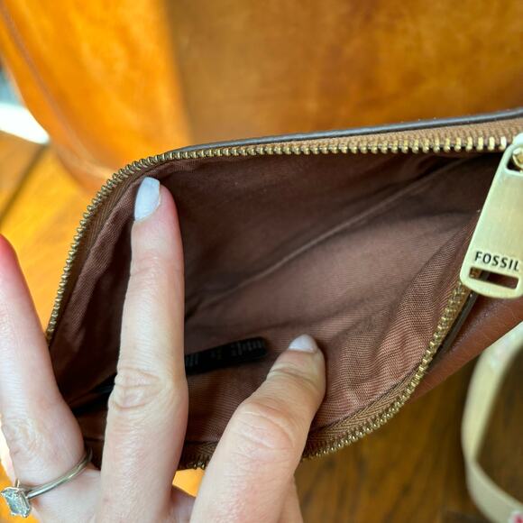 Fossil Brown Leather Wallet Minimalist Contemporary - Picture 7 of 8